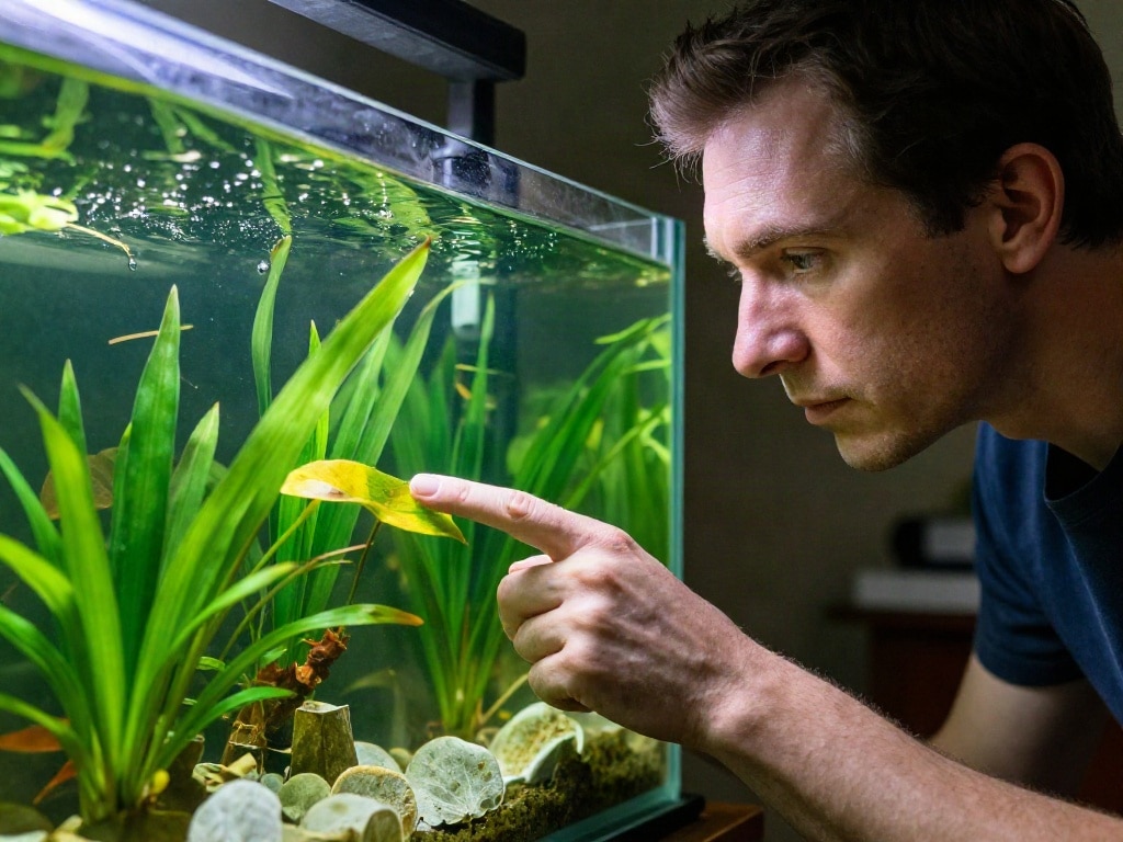 Aquarienpflanzen werden gelb