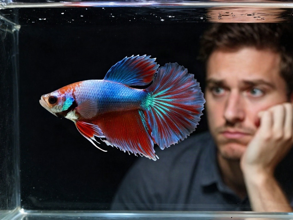 Fisch schwimmt schief
