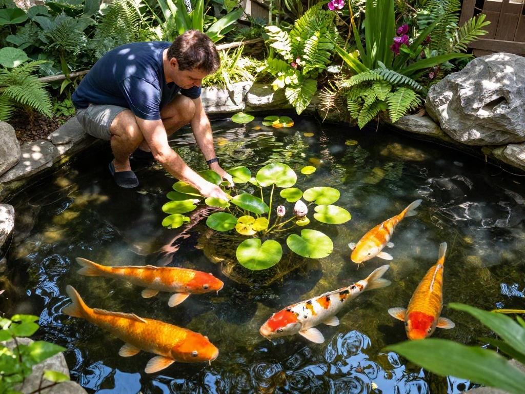 Koi Haltung Teich